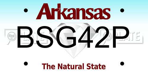 BSG42P Arkansas License Plate