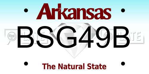 BSG49B Arkansas License Plate