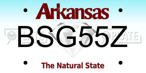BSG55Z Arkansas License Plate