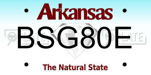 BSG80E Arkansas License Plate