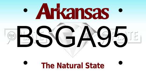 BSGA95 Arkansas License Plate