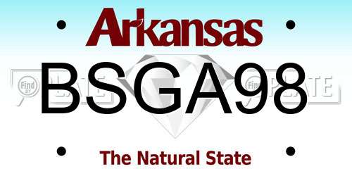 BSGA98 Arkansas License Plate