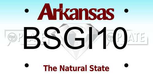 BSGI10 Arkansas License Plate