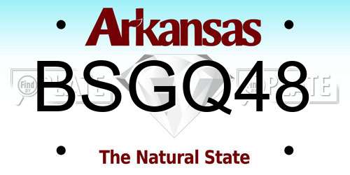BSGQ48 Arkansas License Plate