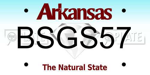 BSGS57 Arkansas License Plate