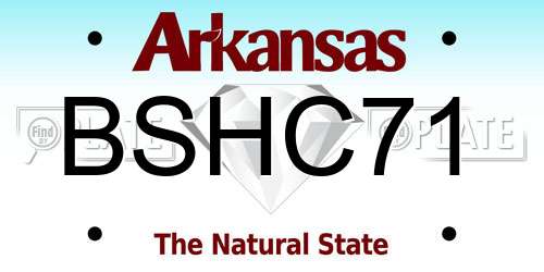 BSHC71 Arkansas License Plate
