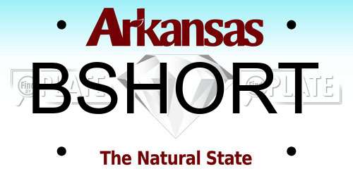 BSHORT Arkansas License Plate