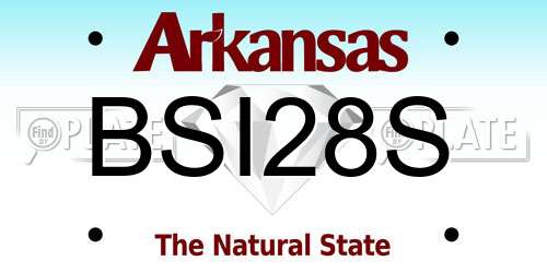 BSI28S Arkansas License Plate