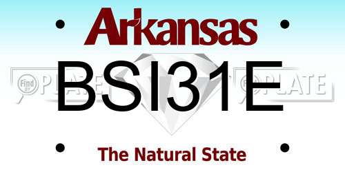 BSI31E Arkansas License Plate