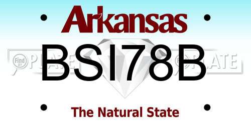 BSI78B Arkansas License Plate