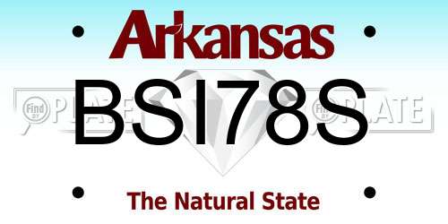 BSI78S Arkansas License Plate