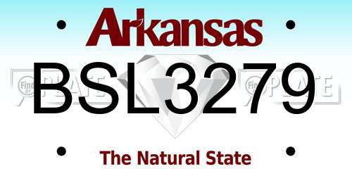 BSL3279 Arkansas License Plate