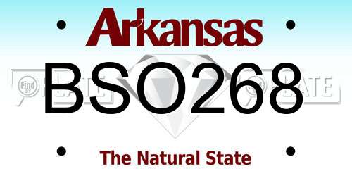 BSO268 Arkansas License Plate