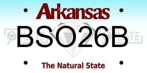 BSO26B Arkansas License Plate