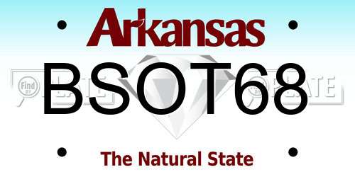 BSOT68 Arkansas License Plate