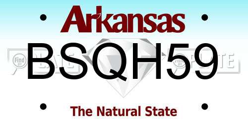 BSQH59 Arkansas License Plate