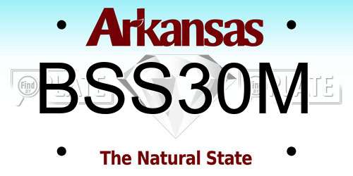 BSS30M Arkansas License Plate