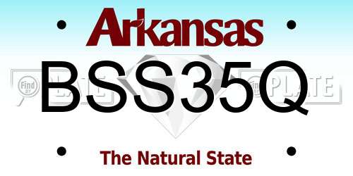 BSS35Q Arkansas License Plate
