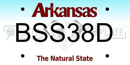 BSS38D Arkansas License Plate