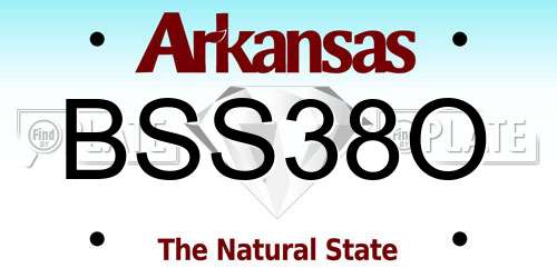 BSS38O Arkansas License Plate