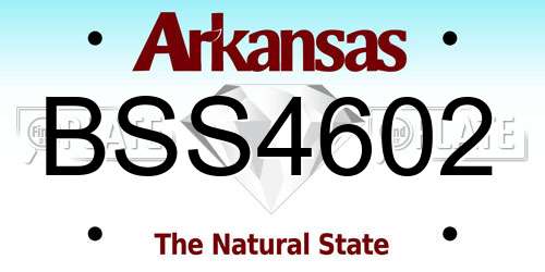 BSS4602 Arkansas License Plate