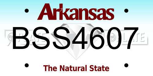 BSS4607 Arkansas License Plate