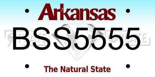 BSS5555 Arkansas License Plate