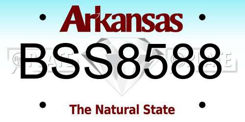 BSS8588 Arkansas License Plate