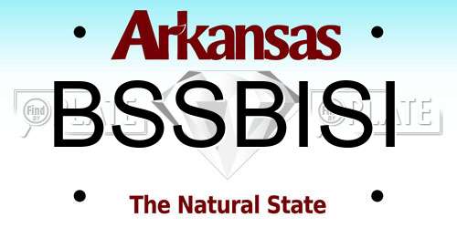 BSSBISI Arkansas License Plate