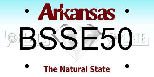 BSSE50 Arkansas License Plate