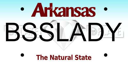 BSSLADY Arkansas License Plate