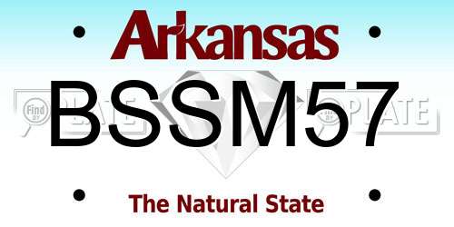 BSSM57 Arkansas License Plate
