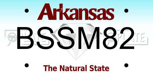 BSSM82 Arkansas License Plate