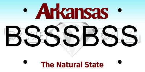 BSSSBSS Arkansas License Plate