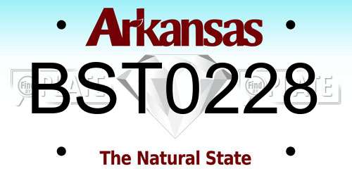 BST0228 Arkansas License Plate