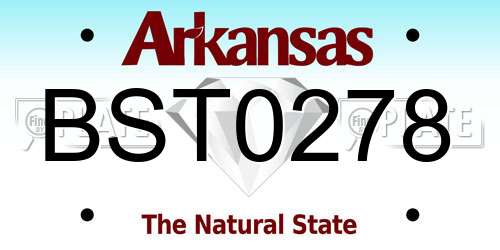 BST0278 Arkansas License Plate