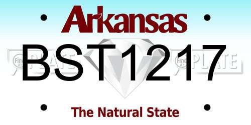 BST1217 Arkansas License Plate