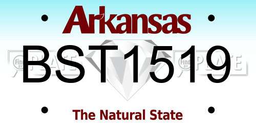 BST1519 Arkansas License Plate