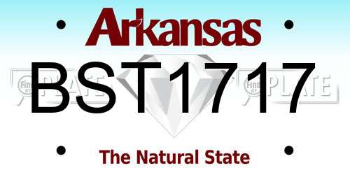 BST1717 Arkansas License Plate
