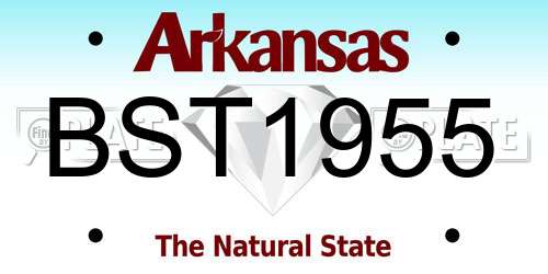 BST1955 Arkansas License Plate