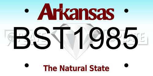 BST1985 Arkansas License Plate