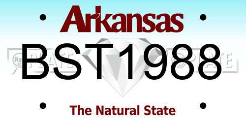 BST1988 Arkansas License Plate