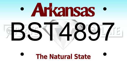 BST4897 Arkansas License Plate