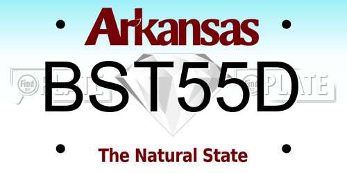 BST55D Arkansas License Plate