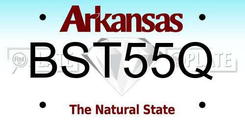BST55Q Arkansas License Plate