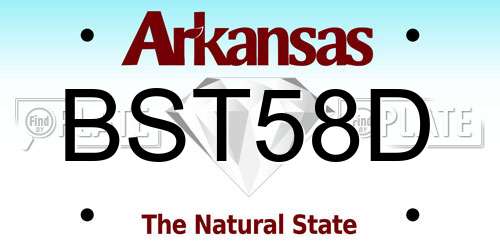 BST58D Arkansas License Plate