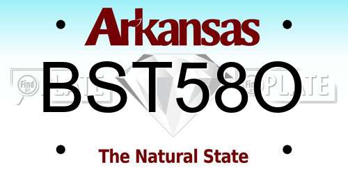 BST58O Arkansas License Plate