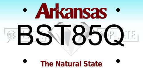 BST85Q Arkansas License Plate