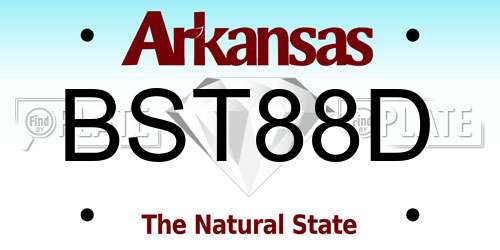 BST88D Arkansas License Plate
