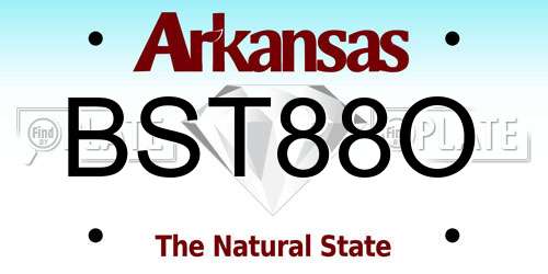 BST88O Arkansas License Plate